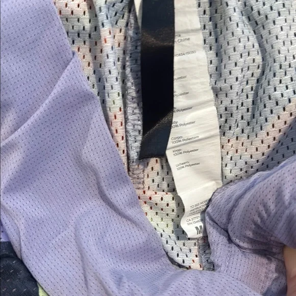 Fabletics Multicolor Abstract Athletic Shorts - Picture 3 of 5